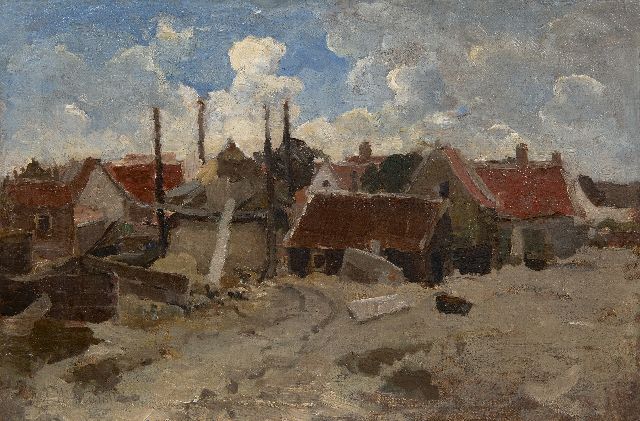 Morgenstjerne Munthe | Noordwijk seen from the dunes, oil on canvas laid down on panel, 33.4 x 50.5 cm, signed l.l.