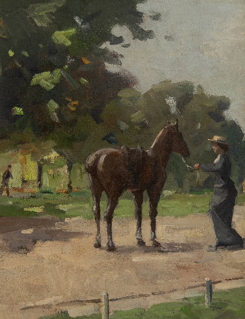Evert Jan Ligtelijn | Ready for the ride in the park, oil on canvas, 41.5 x 32.0 cm