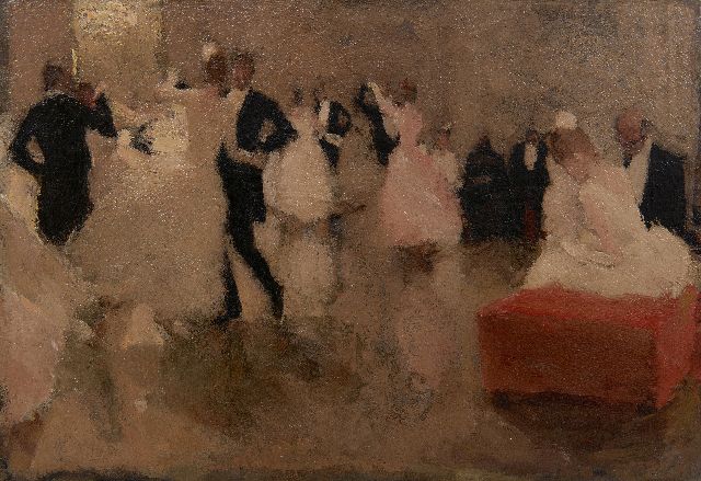 Marius Bauer | The ball, oil on canvas, 30.7 x 43.6 cm