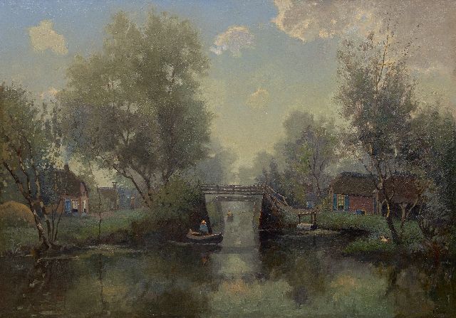 Egnatius Ydema | Canal in Giethoorn, oil on canvas, 68.2 x 94.8 cm, signed l.r.