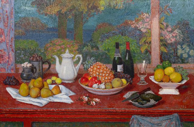 Gé Röling | A table still life, oil on canvas, 99.5 x 150.6 cm, signed l.c.