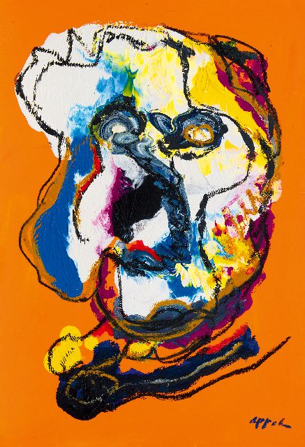 Karel Appel | Untitled, acrylic on paper on canvas, 111.9 x 77.1 cm, signed l.r.