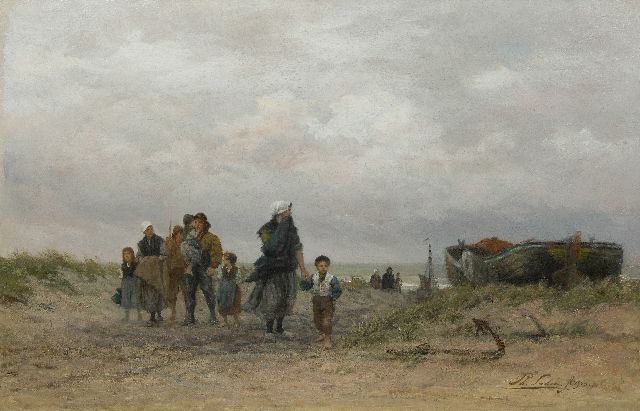 Philip Sadée | Return of the fishing fleet, oil on canvas, 72.5 x 102.3 cm, signed l.r. and dated 1903