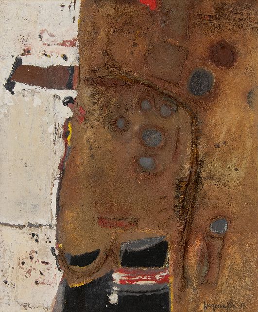 Wagemaker A.B.  | Spaanse aarde (Spanish earth), mixed media on canvas 65.3 x 55.5 cm, signed l.r. and dated '56