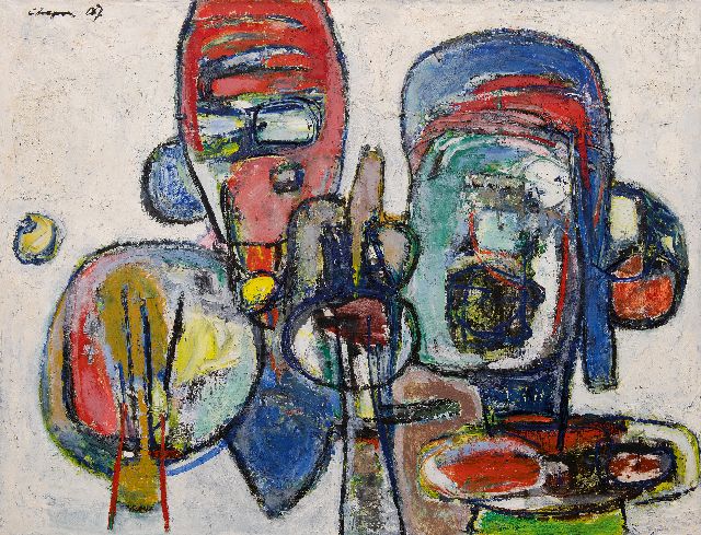 Jules Chapon | Nice day for love, oil on canvas, 89.4 x 116.0 cm, signed u.l. and dated '67