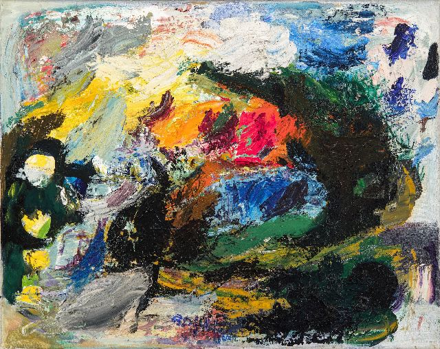 Pieter Defesche | Composition, oil on canvas, 59.0 x 74.9 cm, signed l.c. and dated 1960
