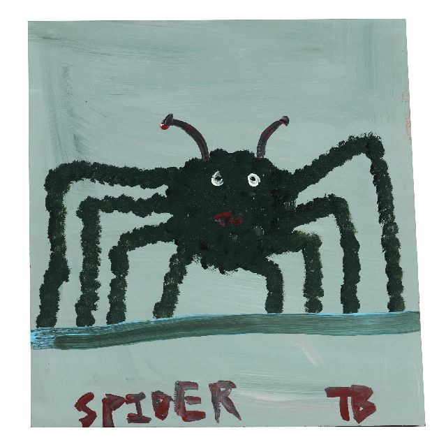 Tim Brown | Spider, acrylic on panel, 43.0 x 39.0 cm, signed l.r. with initials