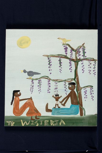 Tim Brown | Wisteria, acrylic on panel, 43.0 x 41.0 cm, signed l.l. with initials
