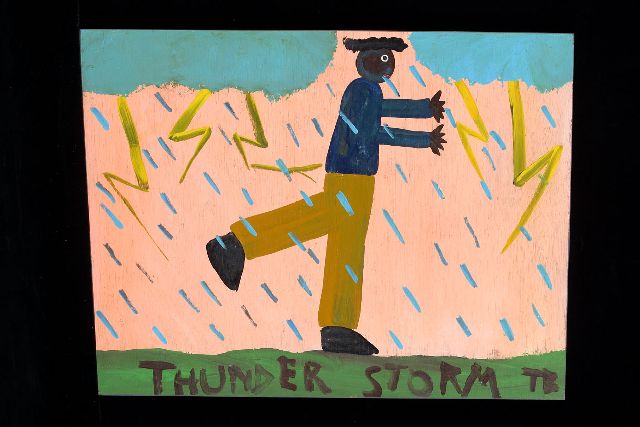 Tim Brown | Thunder storm, acrylic on panel, 37.0 x 49.0 cm, signed l.r. with initials
