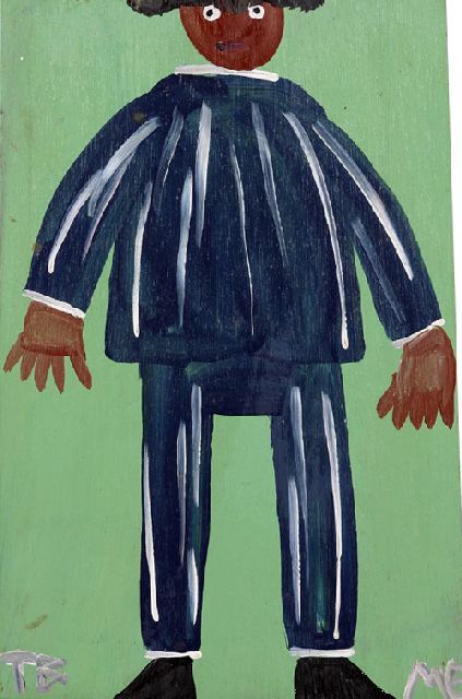 Tim Brown | Me, acrylic on panel, 43.0 x 28.0 cm, signed l.l. with initials