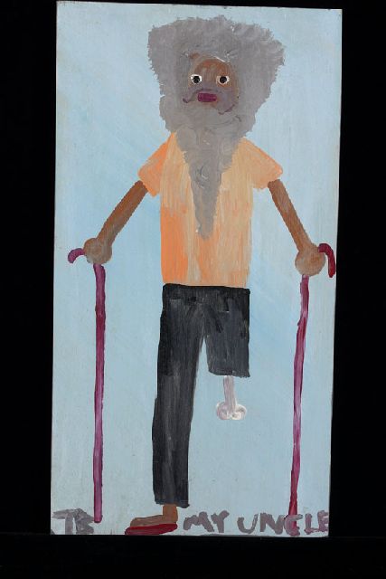Tim Brown | My uncle, acrylic on panel, 55.0 x 29.0 cm, signed l.l. with initials