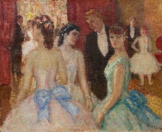 Marcel Cosson | After the ballet performance, oil on canvas, 50.2 x 61.0 cm, signed l.r.