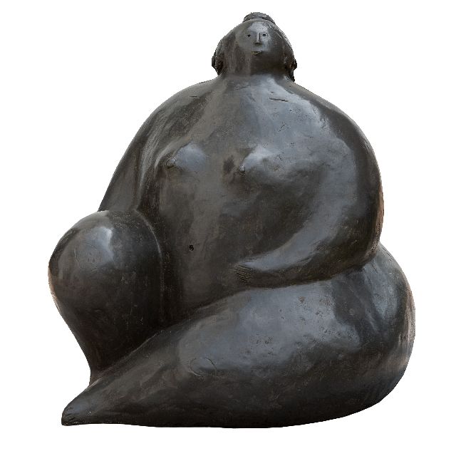Evert van Hemert | Saskia, patinated bronze, 65.0 x 55.0 cm, signed with monogram on the side
