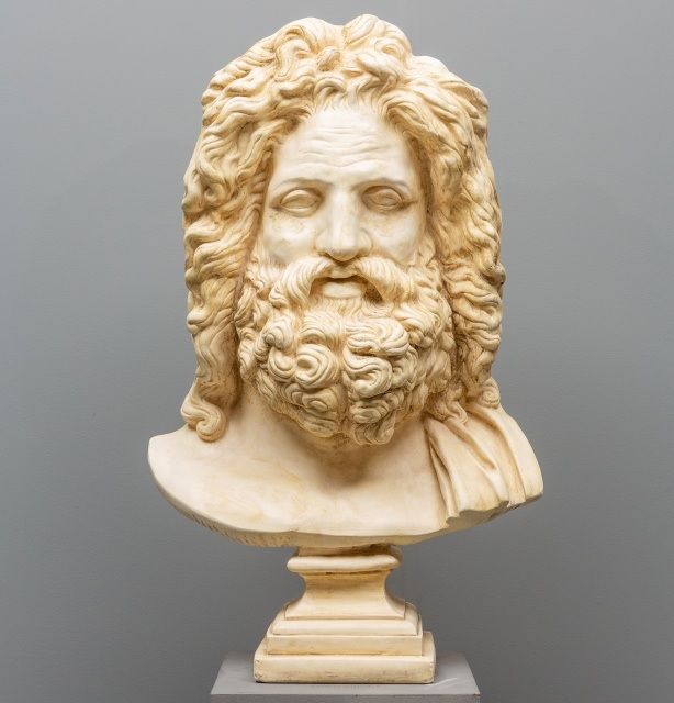 Onbekend 19e eeuw  | Zeus, plaster 90.0 x 55.0 cm