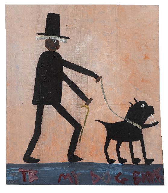 Tim Brown | My dog Bark, acrylic on panel, 46.0 x 39.0 cm, signed l.l. with initials