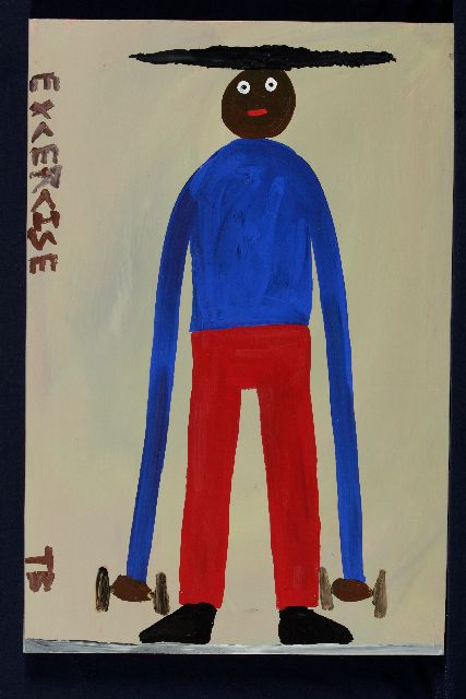Tim Brown | Excercise, acrylic on panel, 57.0 x 38.0 cm, signed l.l. with initials