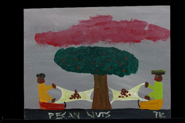 Tim Brown | Pecan nuts, acrylic on panel, 42.0 x 55.0 cm, signed l.r. with initials
