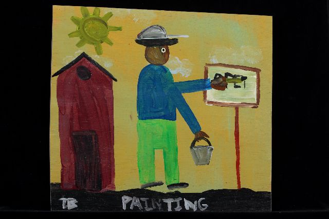 Tim Brown | Painting, acrylic on panel, 43.0 x 46.0 cm, signed l.l. with initials