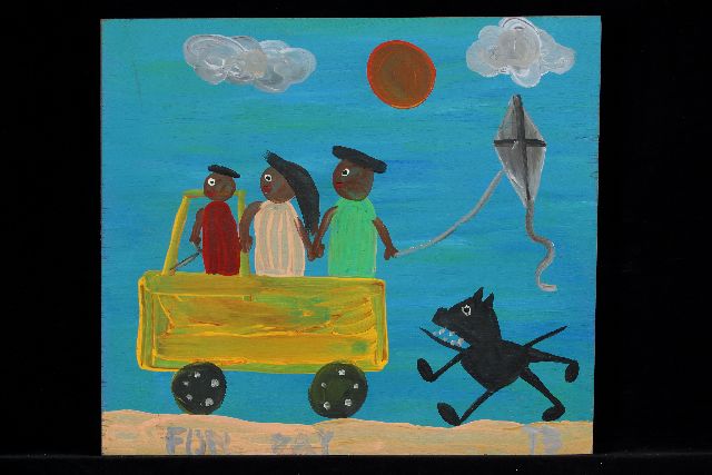 Tim Brown | Fun day, acrylic on panel, 39.0 x 44.0 cm, signed l.r. with initials