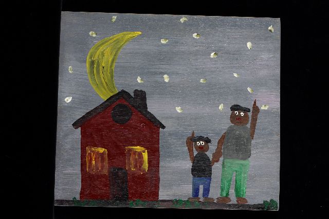 Tim Brown | Watching stars, acrylic on panel, 41.0 x 47.0 cm, signed l.r. with initials