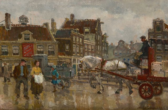 Frans Langeveld | Bridge in Amsterdam, oil on canvas, 40.5 x 61.0 cm, signed l.r.