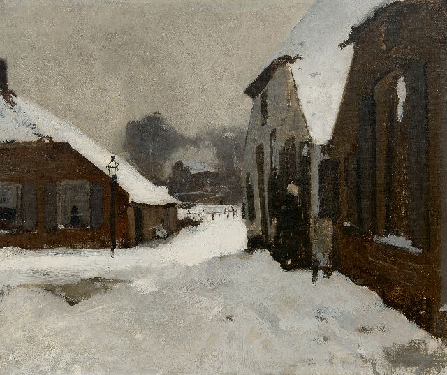 Witsen W.A.  | Winter in Ede, oil on canvas 55.2 x 66.5 cm, painted ca. 1895-1902