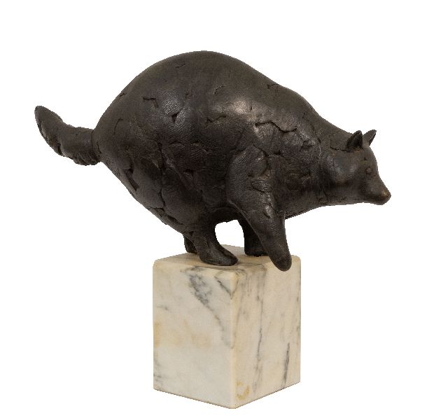 Hartog E. den | Bear, bronze 26.0 x 29.5 cm, signed on base with initials
