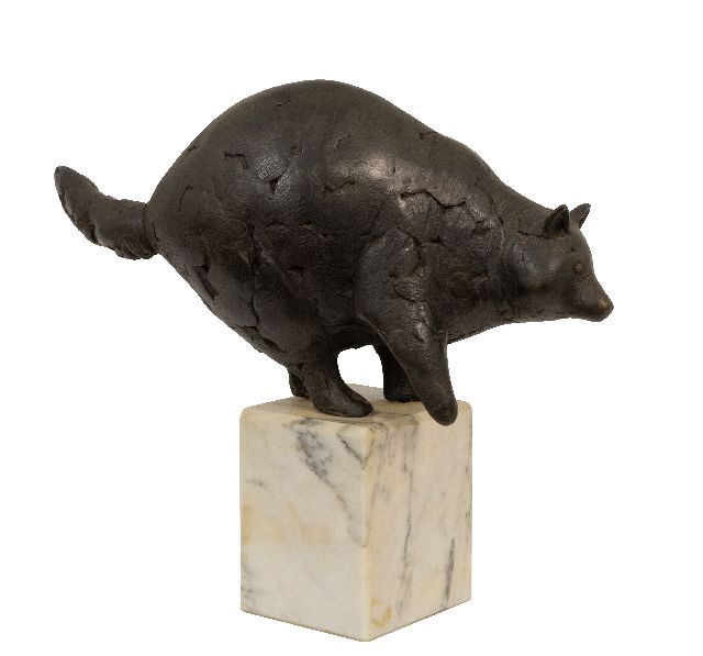 Evert den Hartog | Bear, bronze, 26.0 x 29.5 cm, signed on base with initials