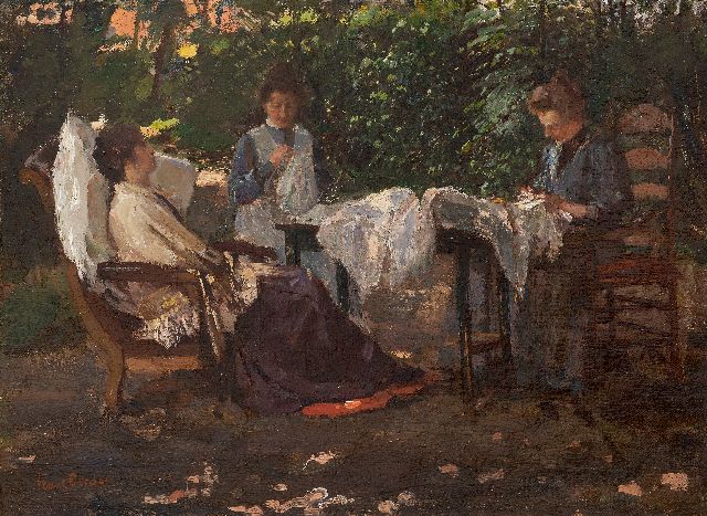 Oerder F.D.  | A quiet afternoon, oil on canvas 37.3 x 50.5 cm, signed l.l.