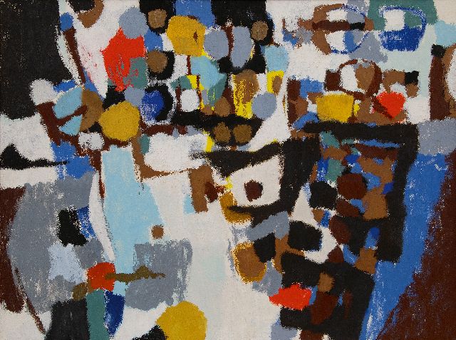 Hunziker F.  | Tropics, oil on canvas 74.7 x 99.8 cm, signed on the stretcher and executed 1956