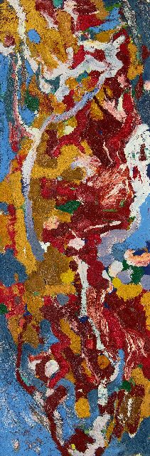 Frieda Hunziker | Fata morgana, oil on canvas, 150.0 x 50.0 cm, signed on the stretcher and executed ca. 1960
