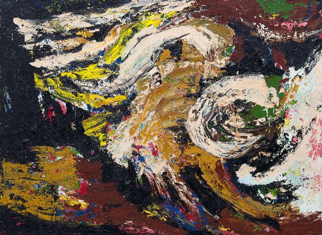 Frieda Hunziker | Image, oil on canvas, 75.0 x 100.0 cm, signed on the stretcher and executed 1962