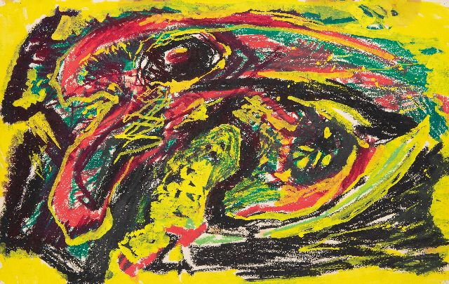 Frieda Hunziker | Composition, gouache on paper, 50.0 x 78.5 cm, signed on the reverse and without frame