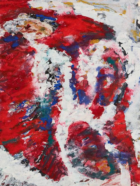 Frieda Hunziker | Preliminary study of the last painting, gouache on paper, 49.0 x 36.9 cm, signed on the reverse and executed in 1966