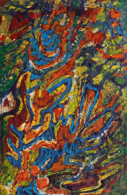 Frieda Hunziker | Composition, gouache on paper, 49.4 x 32.0 cm, signed l.r. with initials and without frame