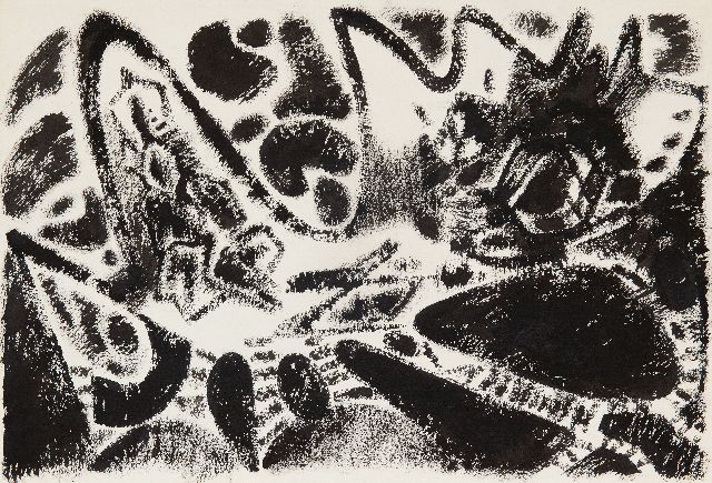 Frieda Hunziker | Composition, pencil and gouache on paper, 38.6 x 56.1 cm, without frame