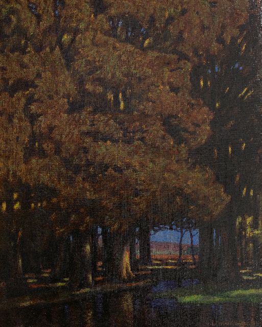 Karl Holleck-Weithmann | The dark forest, oil on canvas, 94.7 x 77.0 cm, signed l.r. and dated 1911