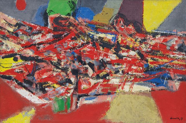 Corneille | Presence of summer, oil on canvas, 54.2 x 81.0 cm, signed l.r. and dated '57