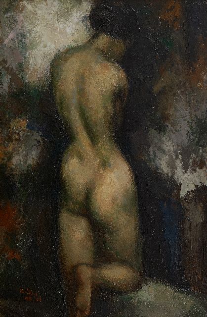 Kelder A.B.  | Nude, oil on panel 36.2 x 24.1 cm, signed l.l. and painted between 1945-1946