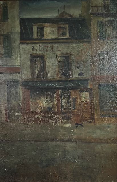 Jan van Heel | Paris (little square), oil on panel, 51.0 x 34.0 cm, painted ca. 1946