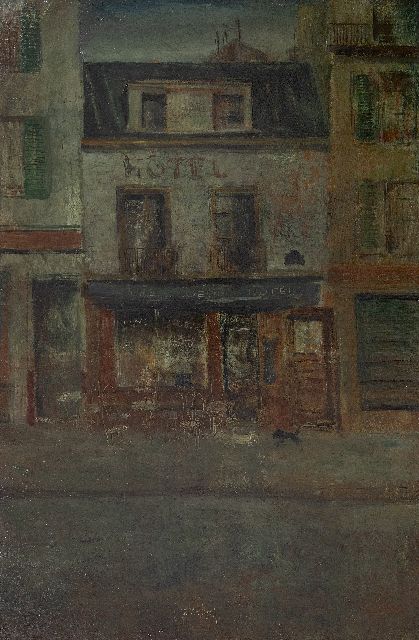 Jan van Heel | Paris (little square), oil on panel, 51.0 x 34.0 cm, painted ca. 1946