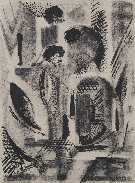 Frieda Hunziker | -, ink and chalk on paper, 73.4 x 53.9 cm
