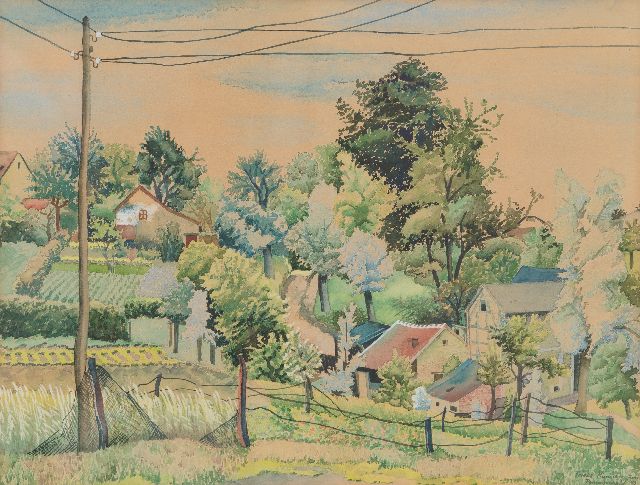 Hunziker F.  | -, watercolour on paper 35.0 x 45.0 cm, signed l.r. and dated '43