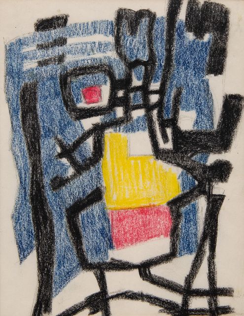 Frieda Hunziker | -, wax crayons on paper, 19.4 x 26.9 cm