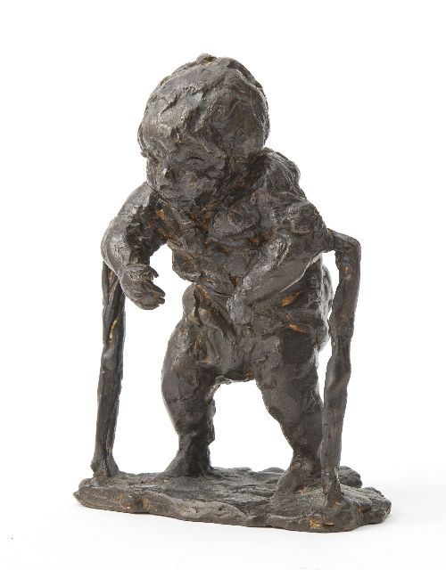Bayens H.  | Standing up, bronze 14.5 x 8.5 cm, signed on the base with initials and executed in 1968