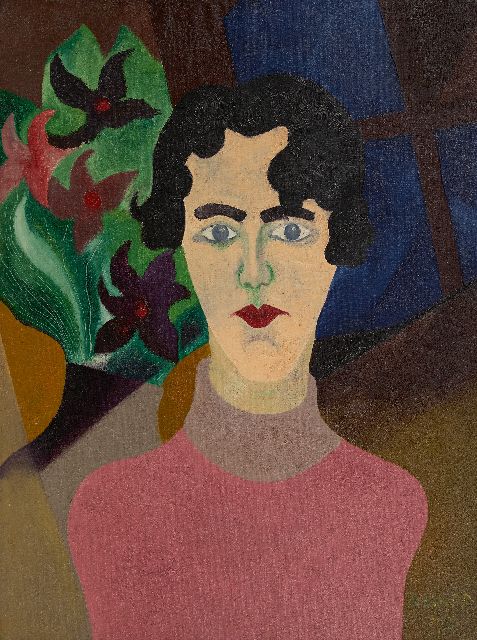 Charles Gaupp | Selfportrait as a woman, oil on canvas, 80.1 x 60.5 cm, signed l.r. and dated '39