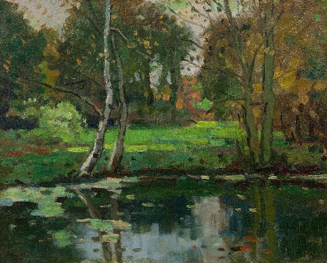 Ben Viegers | Autumn landscape, oil on canvas, 40.3 x 50.3 cm, signed l.l.