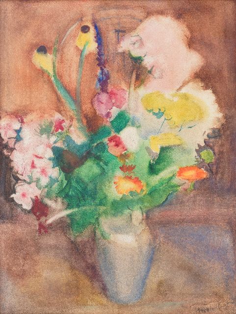Harrie Kuijten | Summer flowers, watercolour on paper, 55.5 x 42.4 cm, signed l.r.