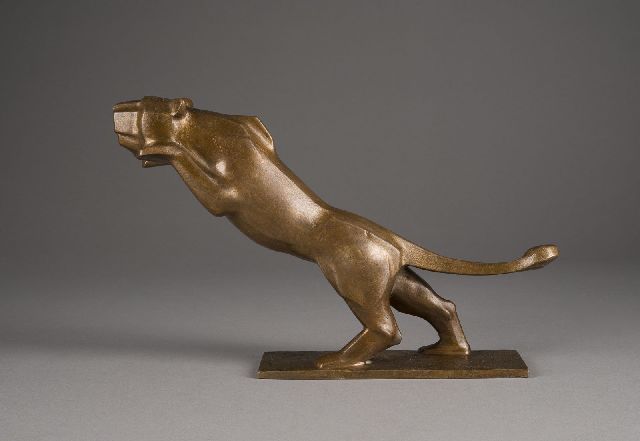 Hanebal W.  | Springender Tiger, bronze 19.5 x 30.0 cm, signed on the base