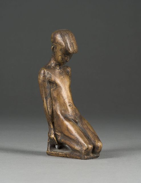 Lehmann K.  | Bending boy, bronze 16.0 x 4.5 cm